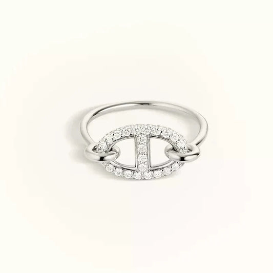 [Eterna Jewels]RONDE KLEINER SILBER-DIAMANTENRING
