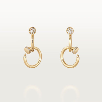 [Eterna Jewels]JUSTE HALF DIAMOND DOUBLE EARRINGS