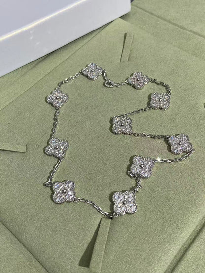 [Eterna Jewels]KLEE 10 MOTIVE VOLL DIAMANT HALSKETTE