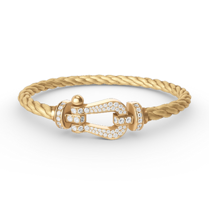 [Eterna Jewels]FORCE GROSSES HUFEISEN VOLL DIAMANT ARMREIF GOLD