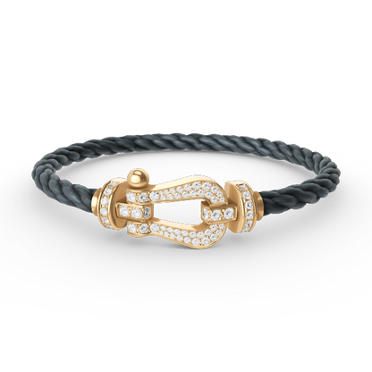 [Eterna Jewels]FORCE GROSSES HUFEISEN VOLL DIAMANT ARMREIF GOLD