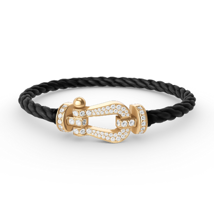 [Eterna Jewels]FORCE GROSSES HUFEISEN VOLL DIAMANT ARMREIF GOLD