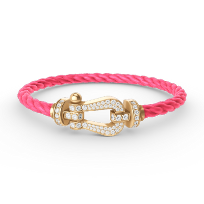 [Eterna Jewels]FORCE GROSSES HUFEISEN VOLL DIAMANT ARMREIF GOLD