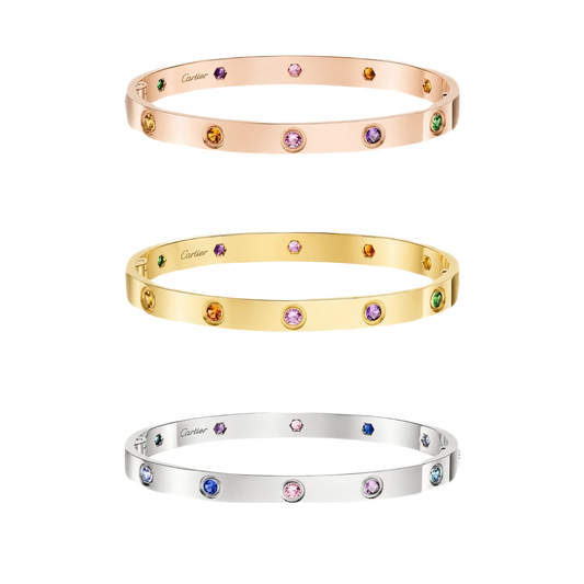 [Eterna Jewels]2026 REGENBOGEN LIEBE ARMBAND 6.1MM  10 DIAMANTEN
