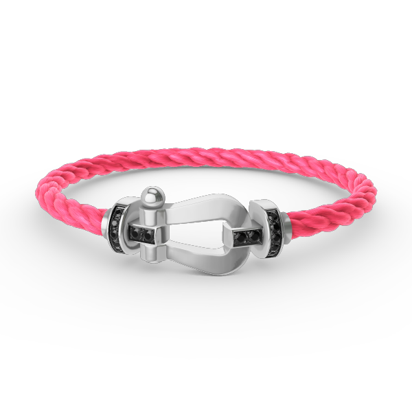 [Eterna Jewels]FORCE GROSSES HUFEISEN SCHWARZER DIAMANT ARMBAND SILBER