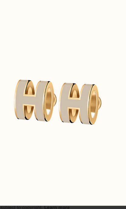 [Eterna Jewels]MINI POP H GOLD OHRRINGE GRAU