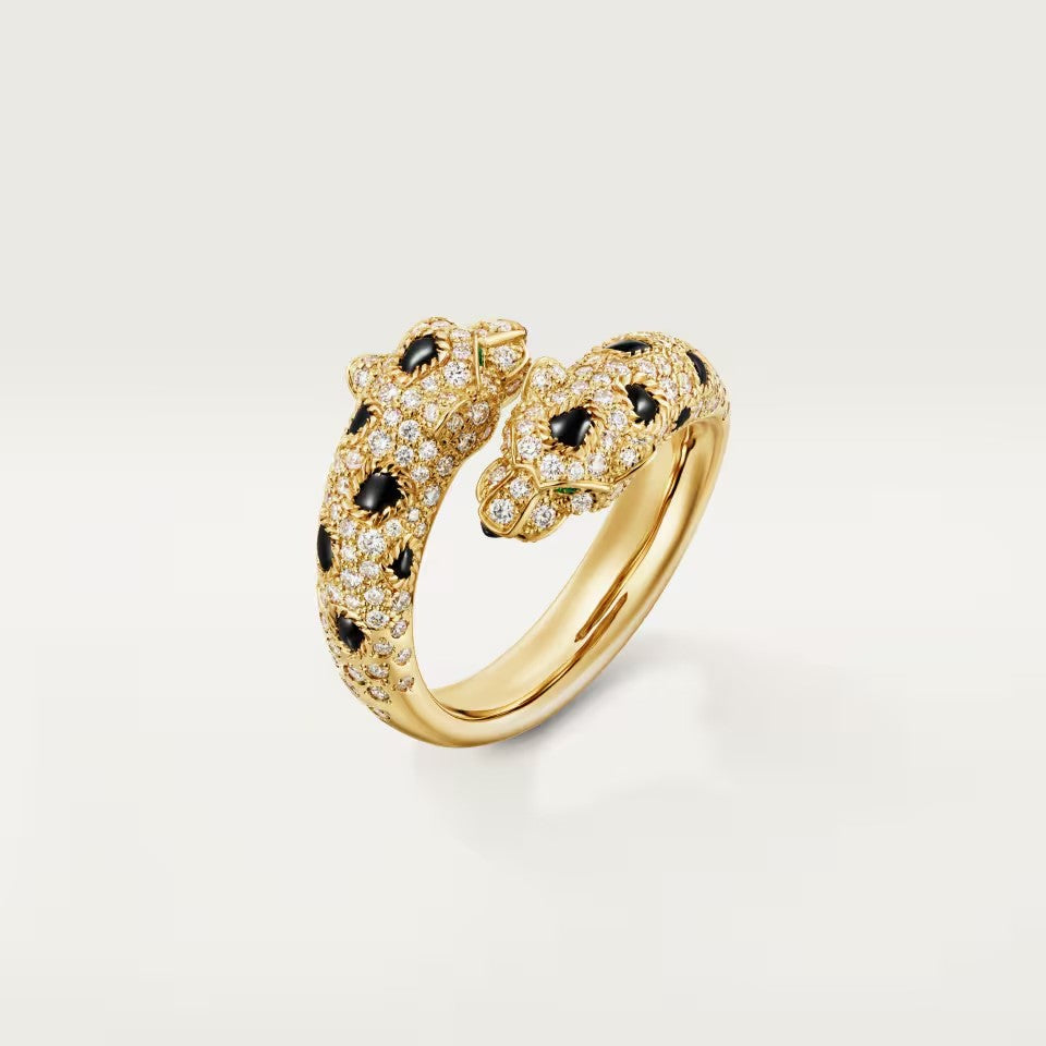 [Eterna Jewels]PANTHERE DOUBLE HEADED FULL DIAMOND  RING