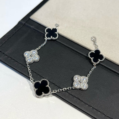 [Eterna Jewels] CLOVER 5 MOTIF ONYX-ARMBANDKOLLEKTION