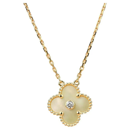 [Eterna Jewels]KLEE 15MM DIAMANT GOLD PERLMUTT HALSKETTE