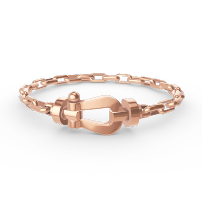 [Eterna Jewels] ROBUSTES HUFEISENVERSCHLUSS-METALLARMBAND