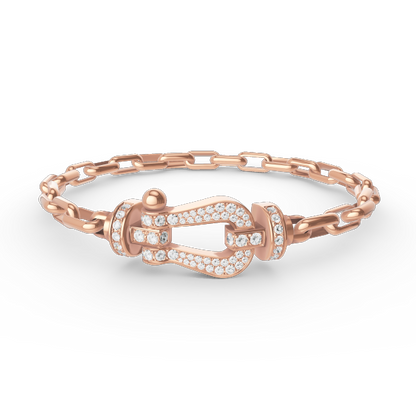 [Eterna Jewels] ROBUSTES HUFEISENVERSCHLUSS-METALLARMBAND