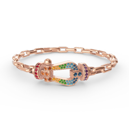 [Eterna Jewels] ROBUSTES HUFEISENVERSCHLUSS-METALLARMBAND