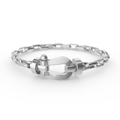 [Eterna Jewels] ROBUSTES HUFEISENVERSCHLUSS-METALLARMBAND
