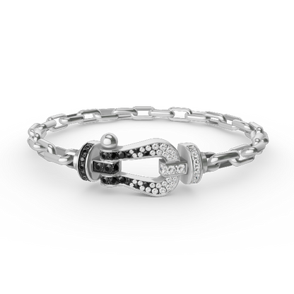 [Eterna Jewels] ROBUSTES HUFEISENVERSCHLUSS-METALLARMBAND