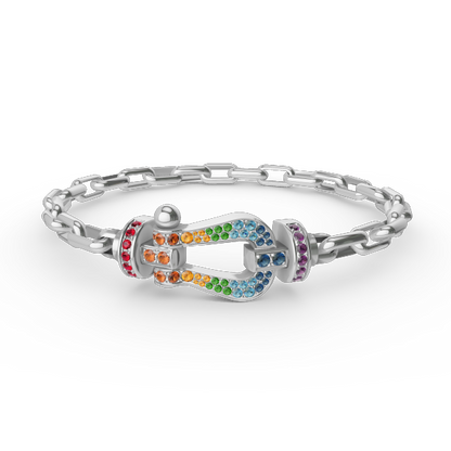 [Eterna Jewels] ROBUSTES HUFEISENVERSCHLUSS-METALLARMBAND