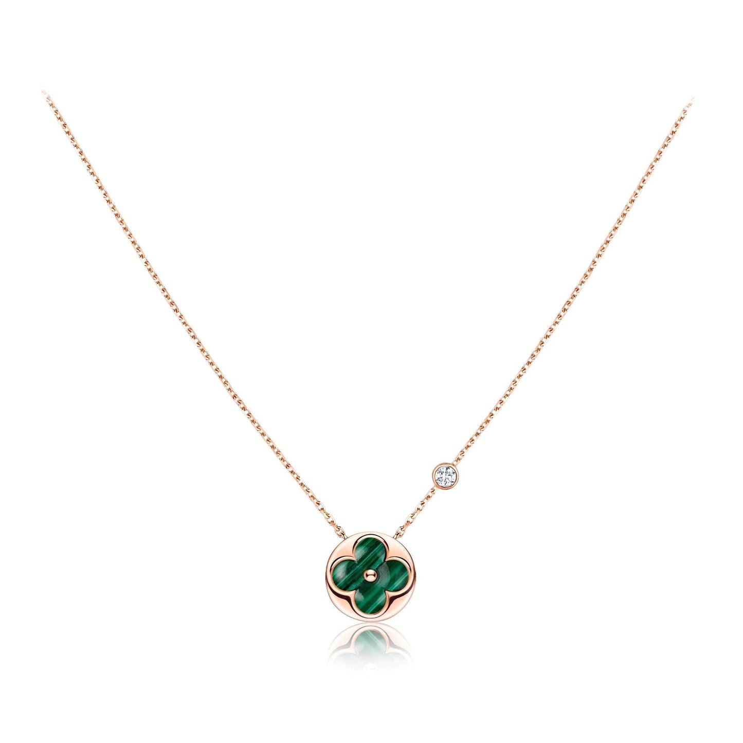 [Eterna Jewels]サンペンダント ピンクゴールド1ダイヤモンドネックレス