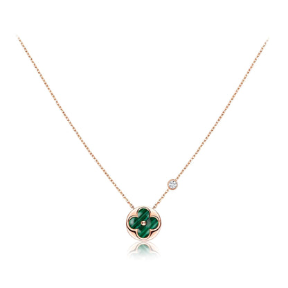 [Eterna Jewels]サンペンダント ピンクゴールド1ダイヤモンドネックレス