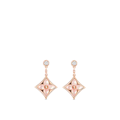 [Eterna Jewels]DOUBLE STAR ROSÉGOLD MOP TROPFENOHRRINGE