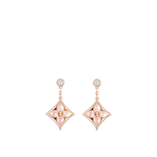 [Eterna Jewels]DOUBLE STAR ROSÉGOLD MOP TROPFENOHRRINGE
