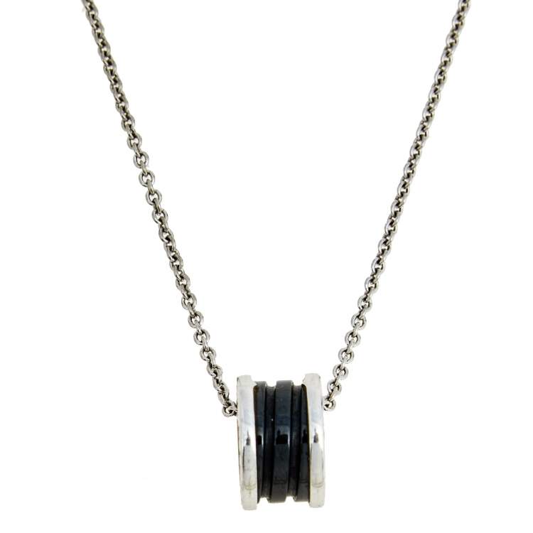 [Eterna Jewels] ZERO 1 SCHWARZE KERAMIK-SILBER-HALSKEITE