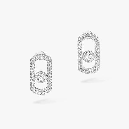 [Eterna Jewels]So Move Pave_-Set Diamantohrringe in Silber