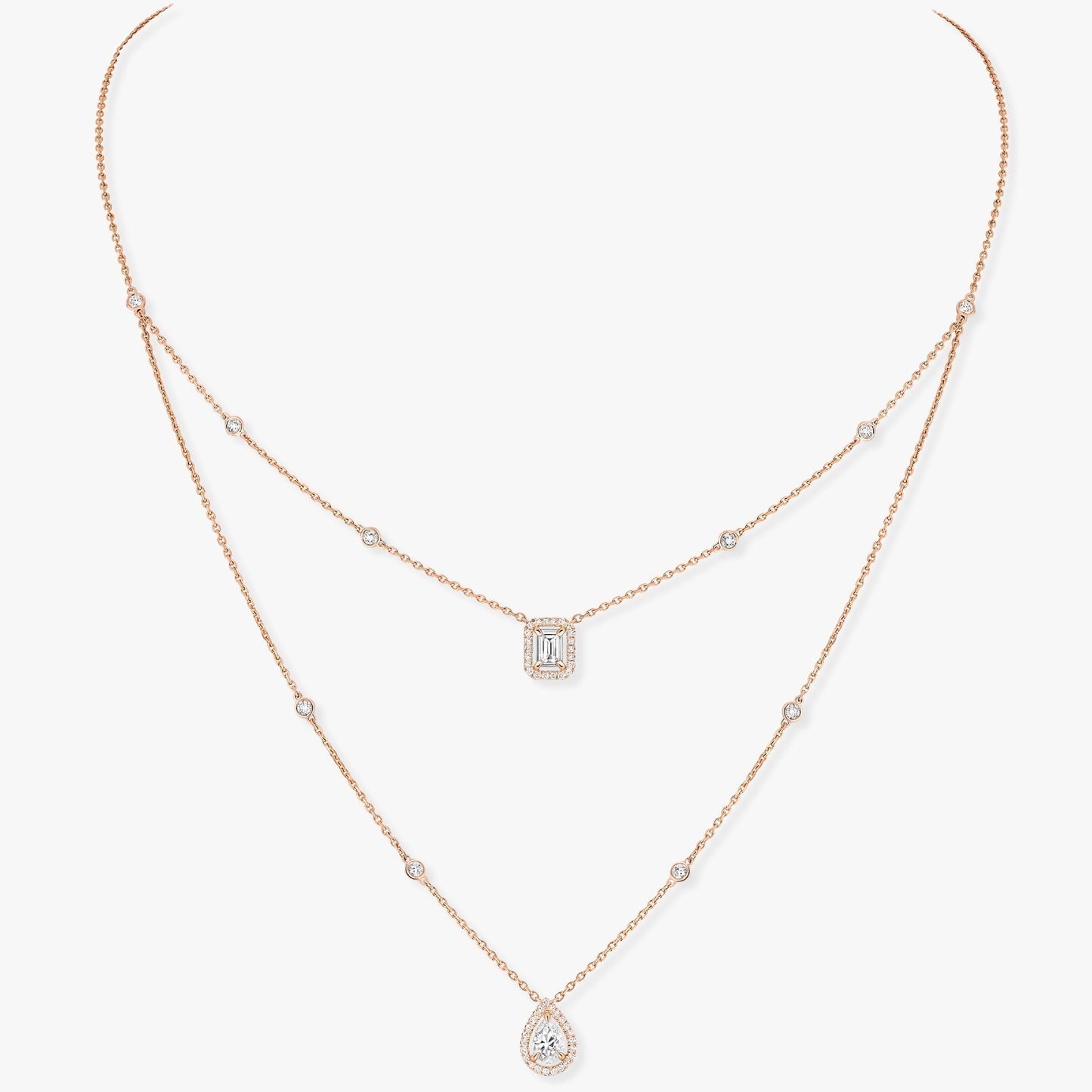 [Eterna Jewels] MY TWIN 2-REIHIGE DIAMANTENHALSKETTE