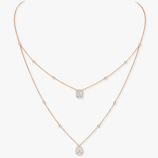 [Eterna Jewels] MY TWIN 2-REIHIGE DIAMANTENHALSKETTE