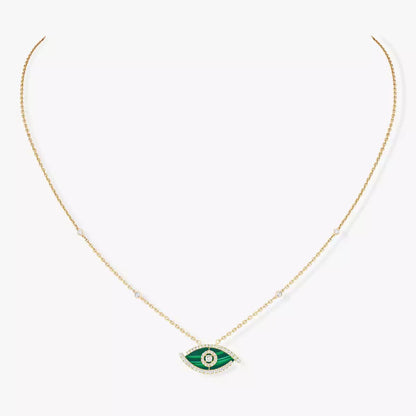 [Eterna Jewels]Halskette mit Glücksauge, Diamanten und Türkis in Roségold