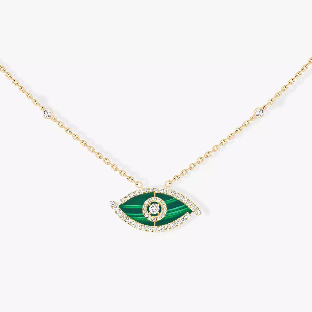 [Eterna Jewels]Halskette mit Glücksauge, Diamanten und Türkis in Roségold