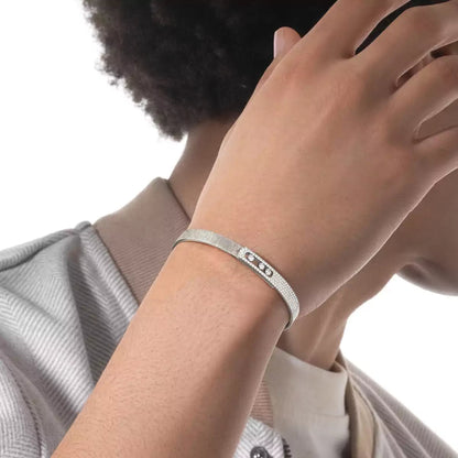 [Eterna Jewels]Noa Ciselé halbpavé-Armreif