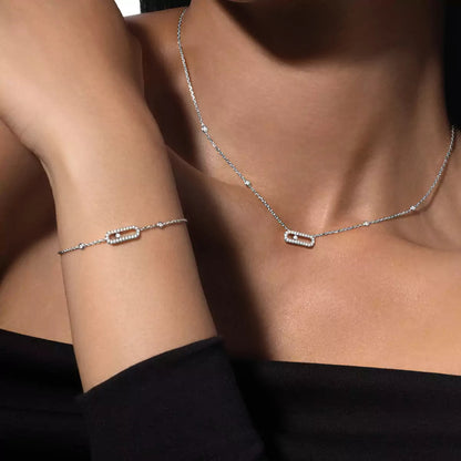 [Eterna Jewels]Diamant-Halskette Move Uno