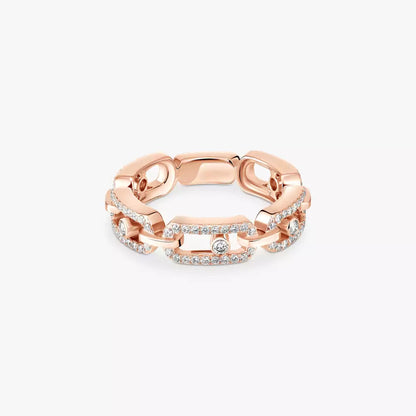 [Eterna Jewels]Move Link Pavé-Diamantring in Gold
