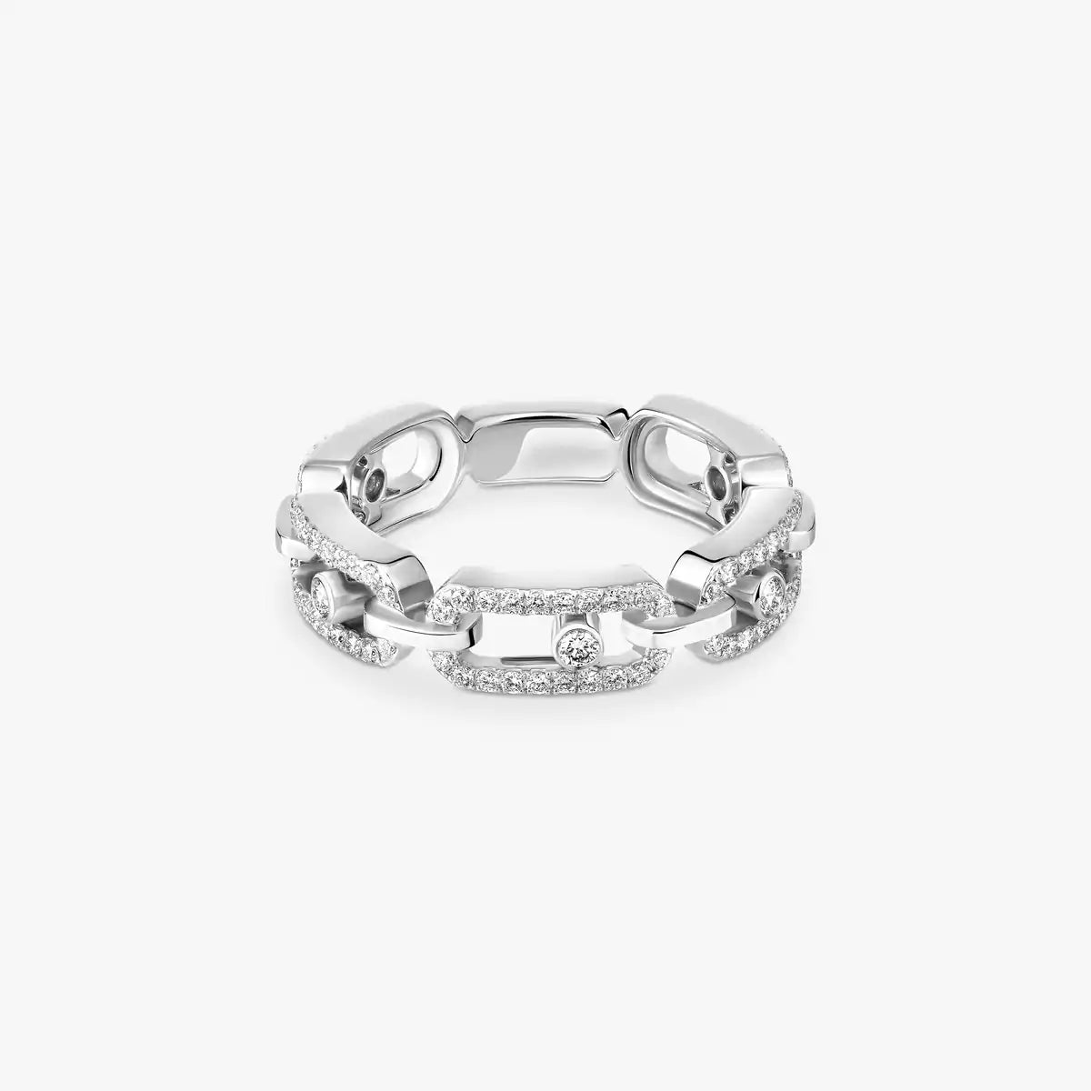 [Eterna Jewels]Move Link Pavé-Diamantring in Gold
