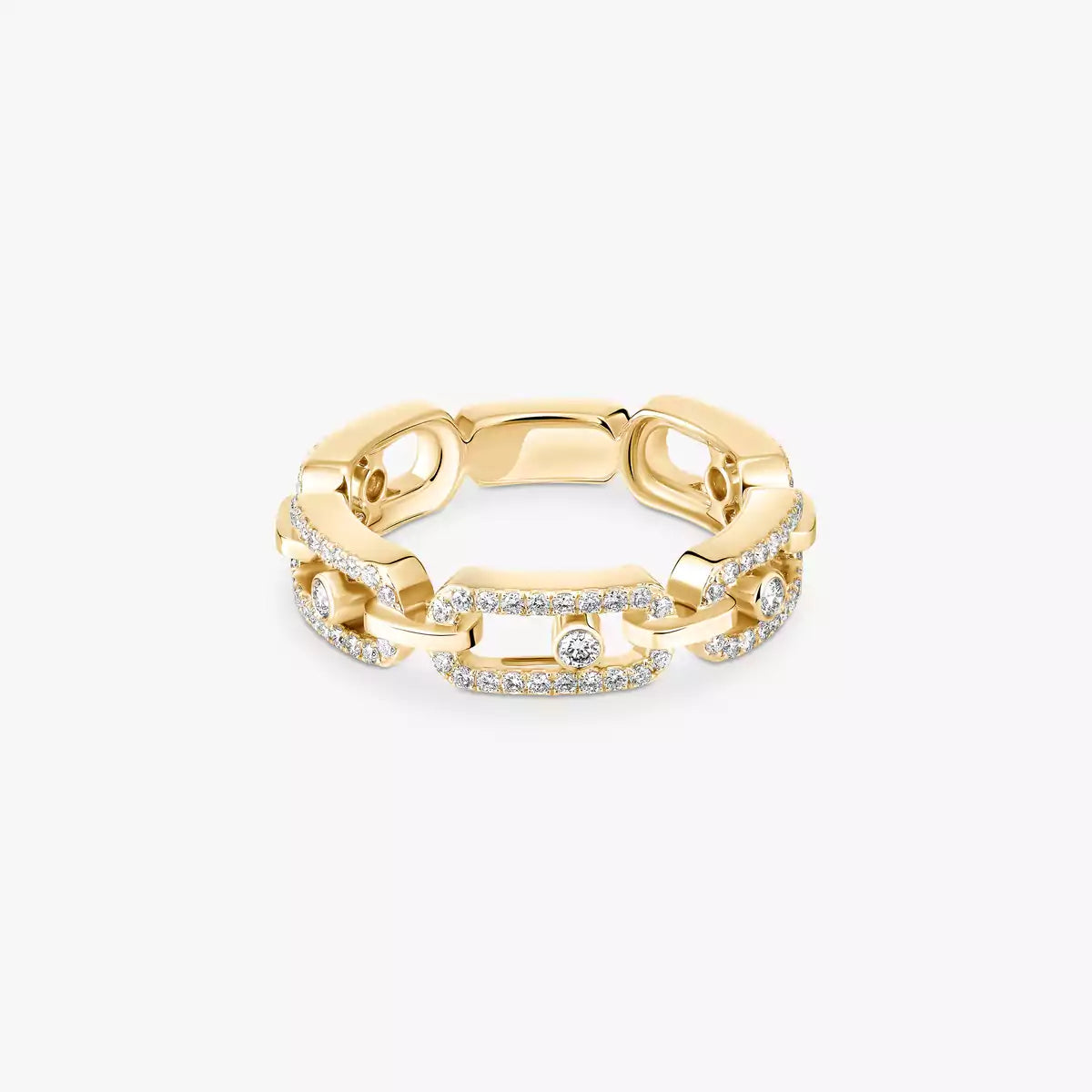 [Eterna Jewels]Move Link Pavé-Diamantring in Gold