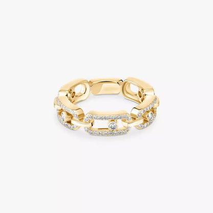 [Eterna Jewels]Move Link Pavé-Diamantring in Gold