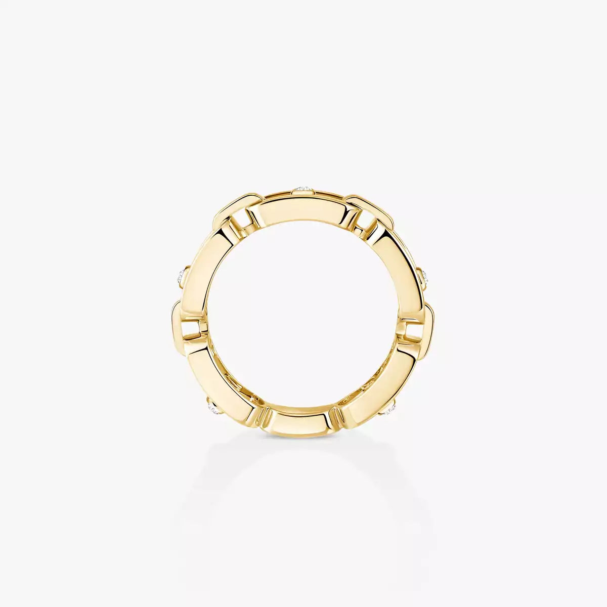 [Eterna Jewels]Move Link Pavé-Diamantring in Gold