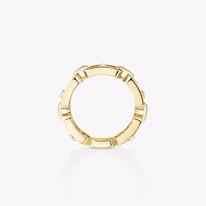 [Eterna Jewels]Move Link Pavé-Diamantring in Gold