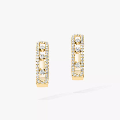 [Eterna Jewels]Diamond Pave_ Creolen Ohrringe Move