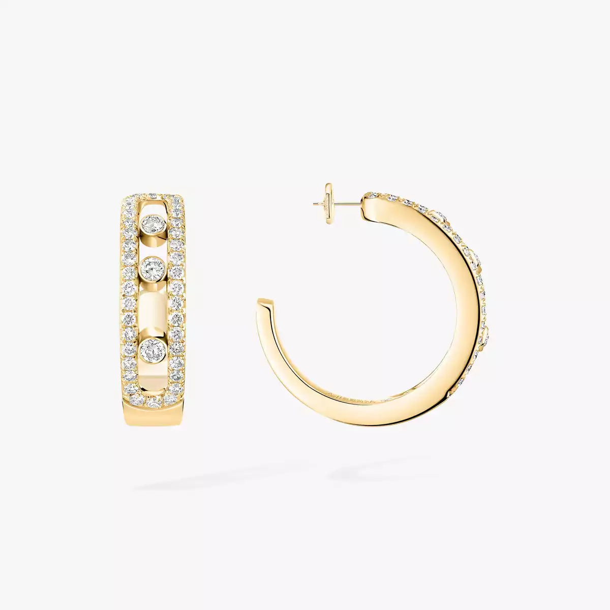[Eterna Jewels]Diamond Pave_ Creolen Ohrringe Move