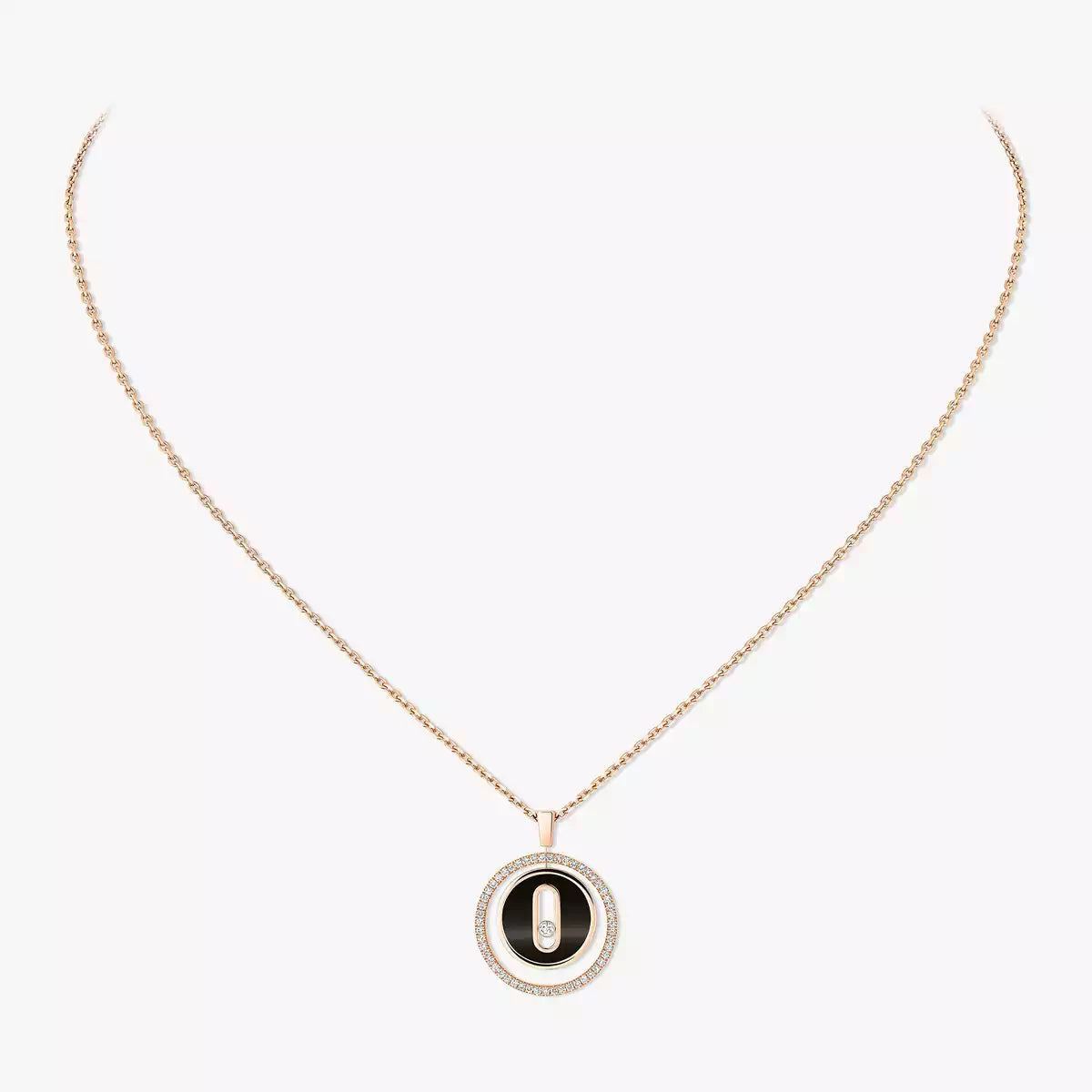 [Eterna Jewels]Lucky Move Diamant-Halskette in Roségold und weißem Perlmutt