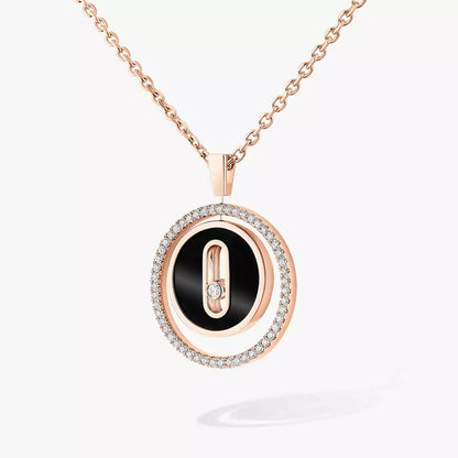 [Eterna Jewels]Lucky Move Diamant-Halskette in Roségold und weißem Perlmutt