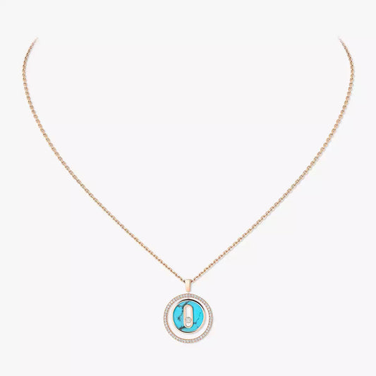 [Eterna Jewels]Lucky Move Diamant-Halskette in Roségold und weißem Perlmutt