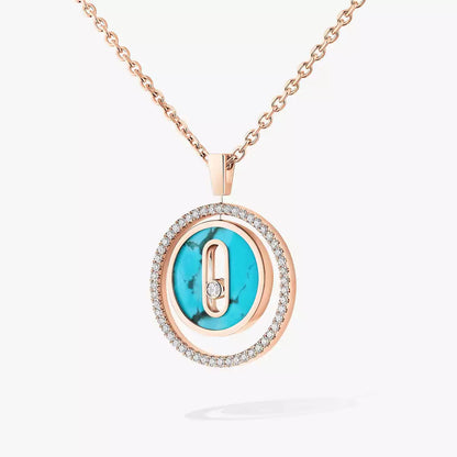 [Eterna Jewels]Lucky Move Diamant-Halskette in Roségold und weißem Perlmutt