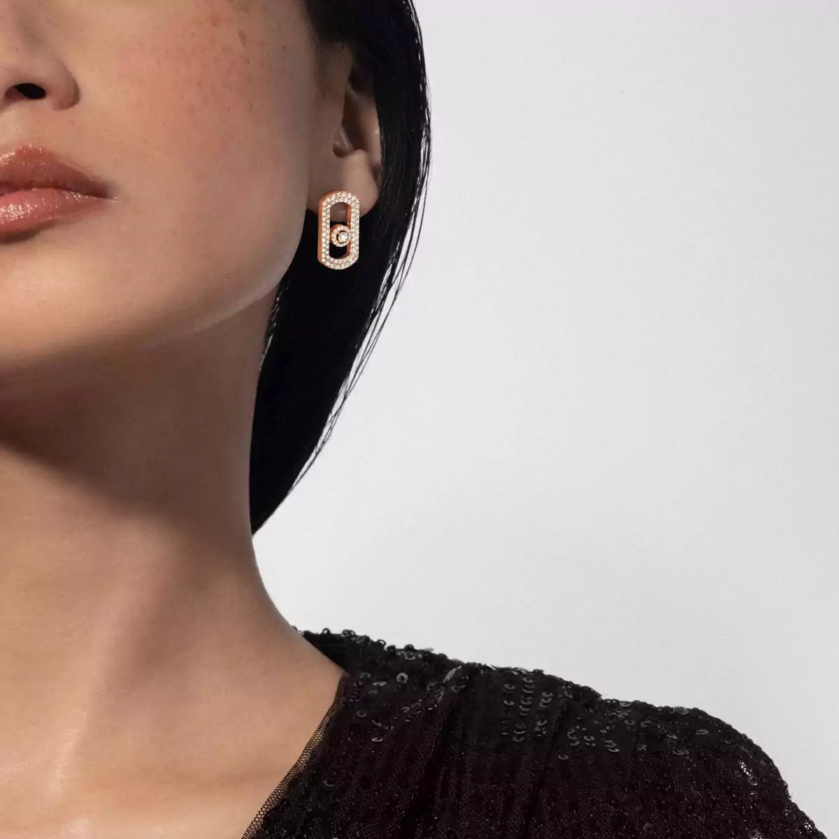 [Eterna Jewels]So Move Pave_-Set Diamantohrringe in Silber
