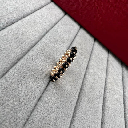 [Eterna Jewels]PYRAMIDENRING MIT FARBIGEM STEIN