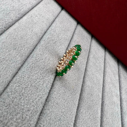 [Eterna Jewels]PYRAMIDENRING MIT FARBIGEM STEIN