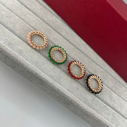 [Eterna Jewels]PYRAMIDENRING MIT FARBIGEM STEIN