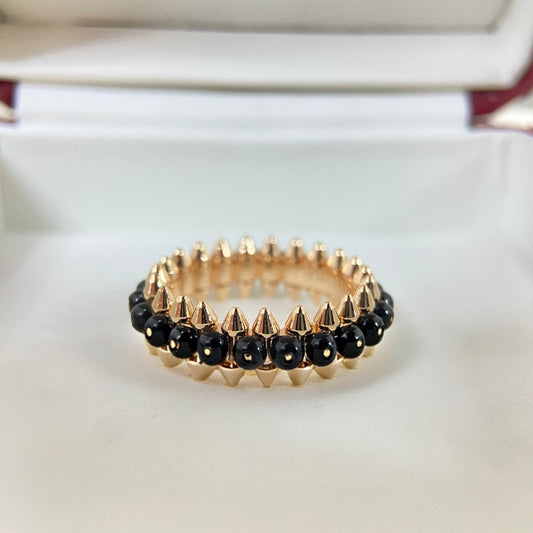 [Eterna Jewels]SCHWARZER PERLEN-OHRSTECKER-RING