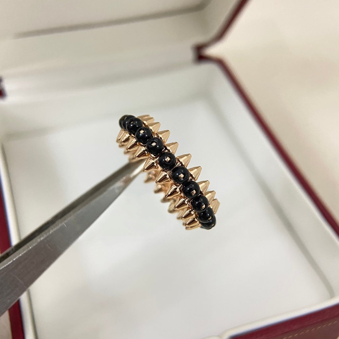 [Eterna Jewels]SCHWARZER PERLEN-OHRSTECKER-RING