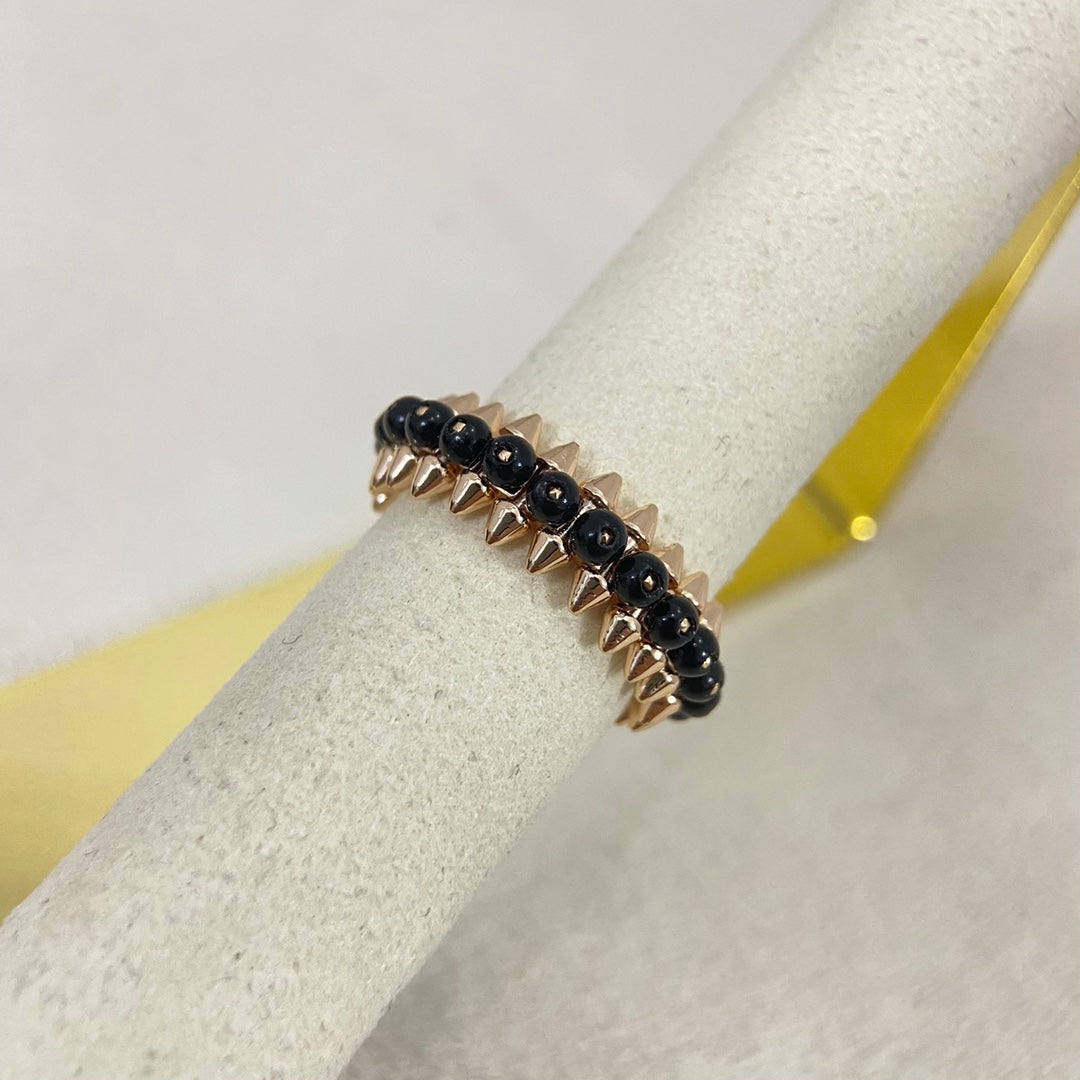 [Eterna Jewels]SCHWARZER PERLEN-OHRSTECKER-RING